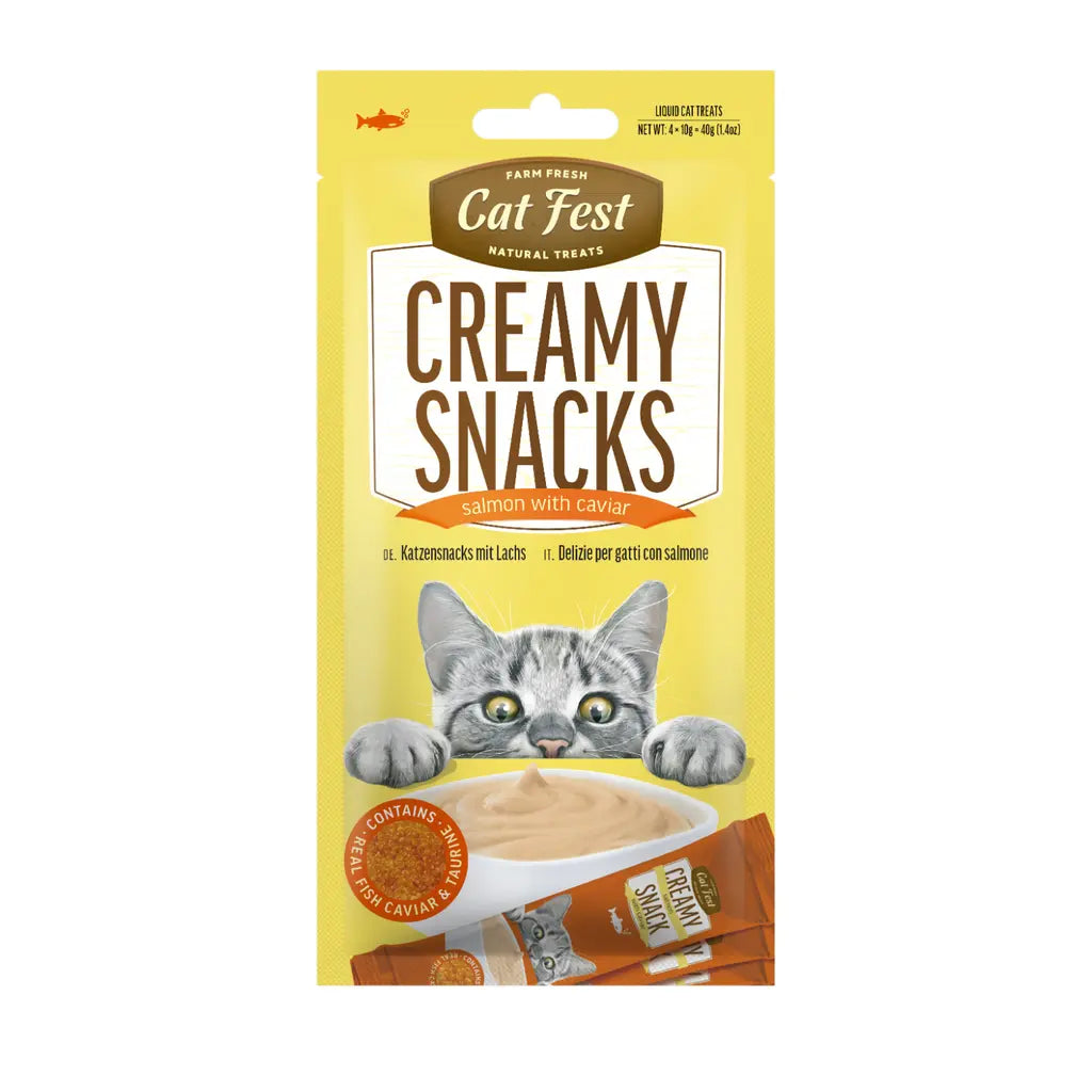 Cat Fest Creamy Snacks with Caviar 4x10g Cat Fest