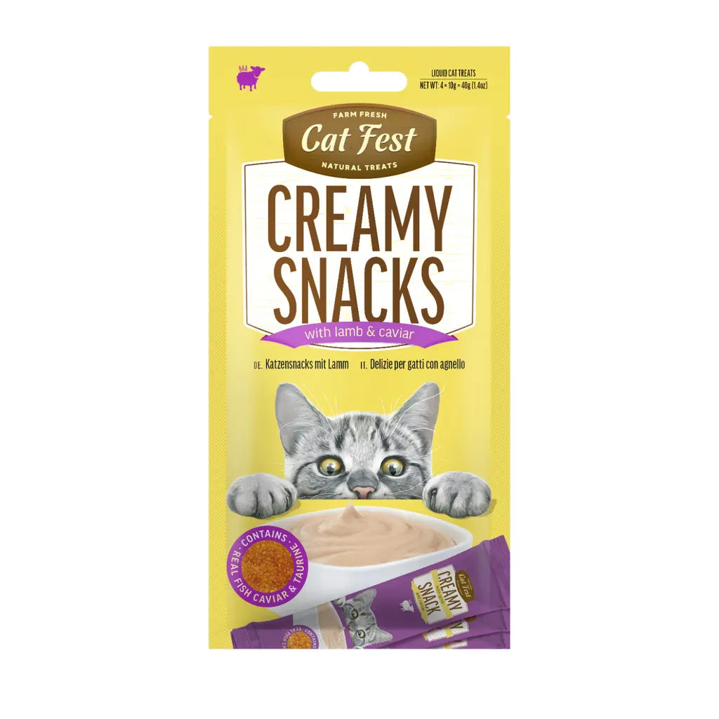 Cat Fest Creamy Snacks with Caviar 4x10g Cat Fest