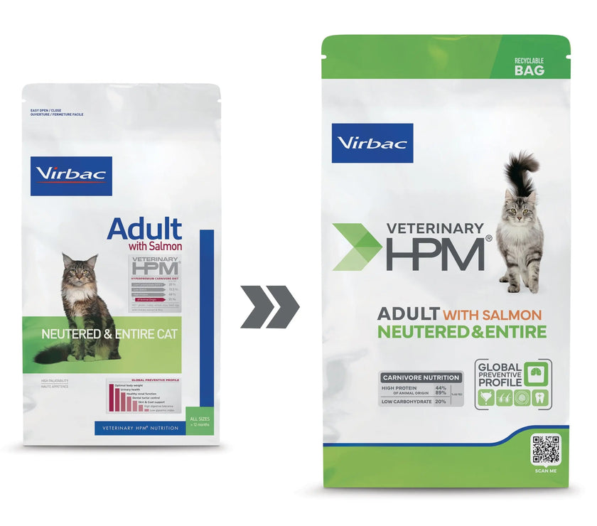 Virbac HPM Adult Salmon Neutered & Entire Cat Virbac