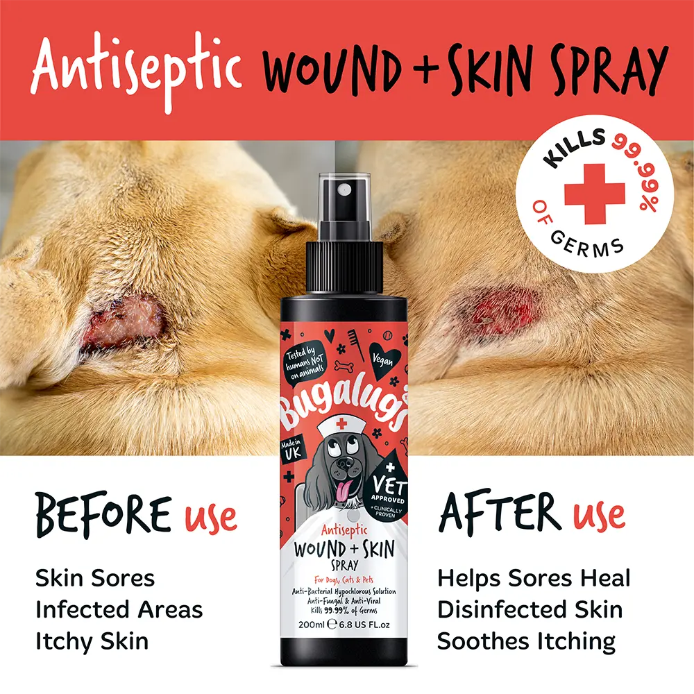 Bugalugs Antiseptic Wound & Skin Spray 200ml (6.8 Fl Oz) Bugalugs