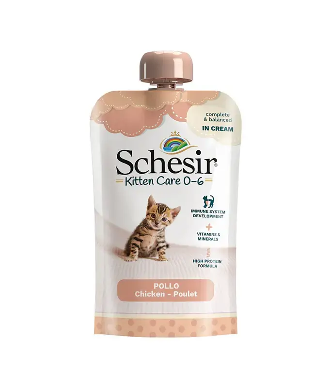 Schesir Kitten Pouch Cream 0-6mos Wet Food Schesir