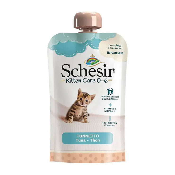 Schesir Kitten Pouch Cream 0-6mos Wet Food Schesir