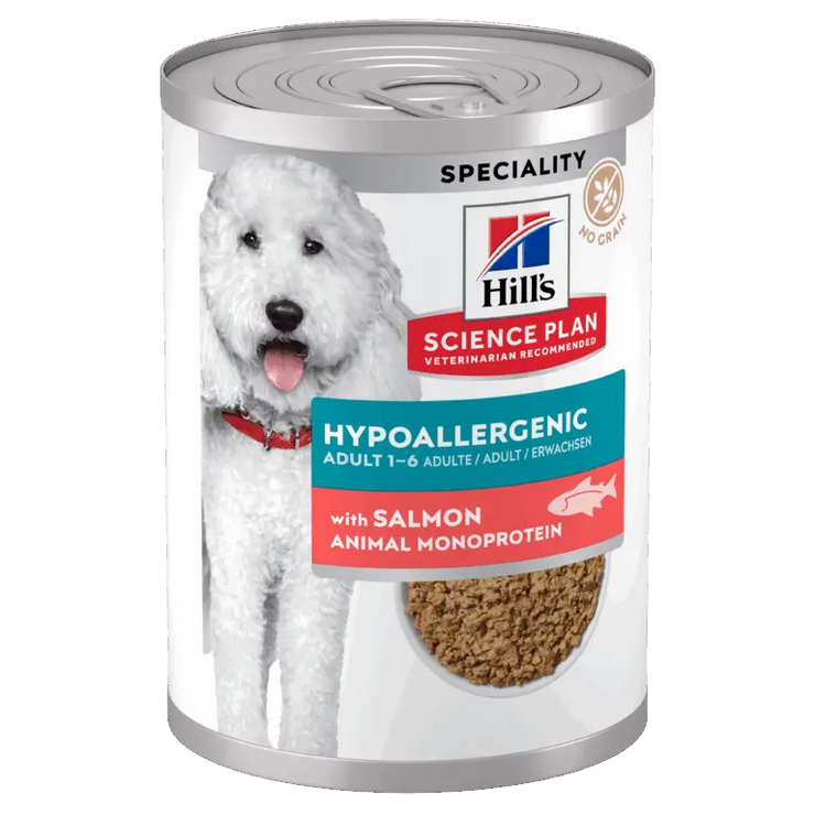 Hill’s Science Plan Hypoallergenic Adult Dry wet Food with Salmon 363g Hills