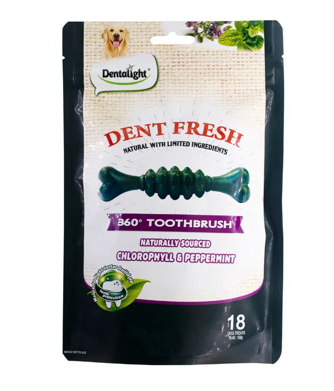 Dentalight 3" Dent Fresh 360° Toothbrush Dog Treat 150g Dentallight
