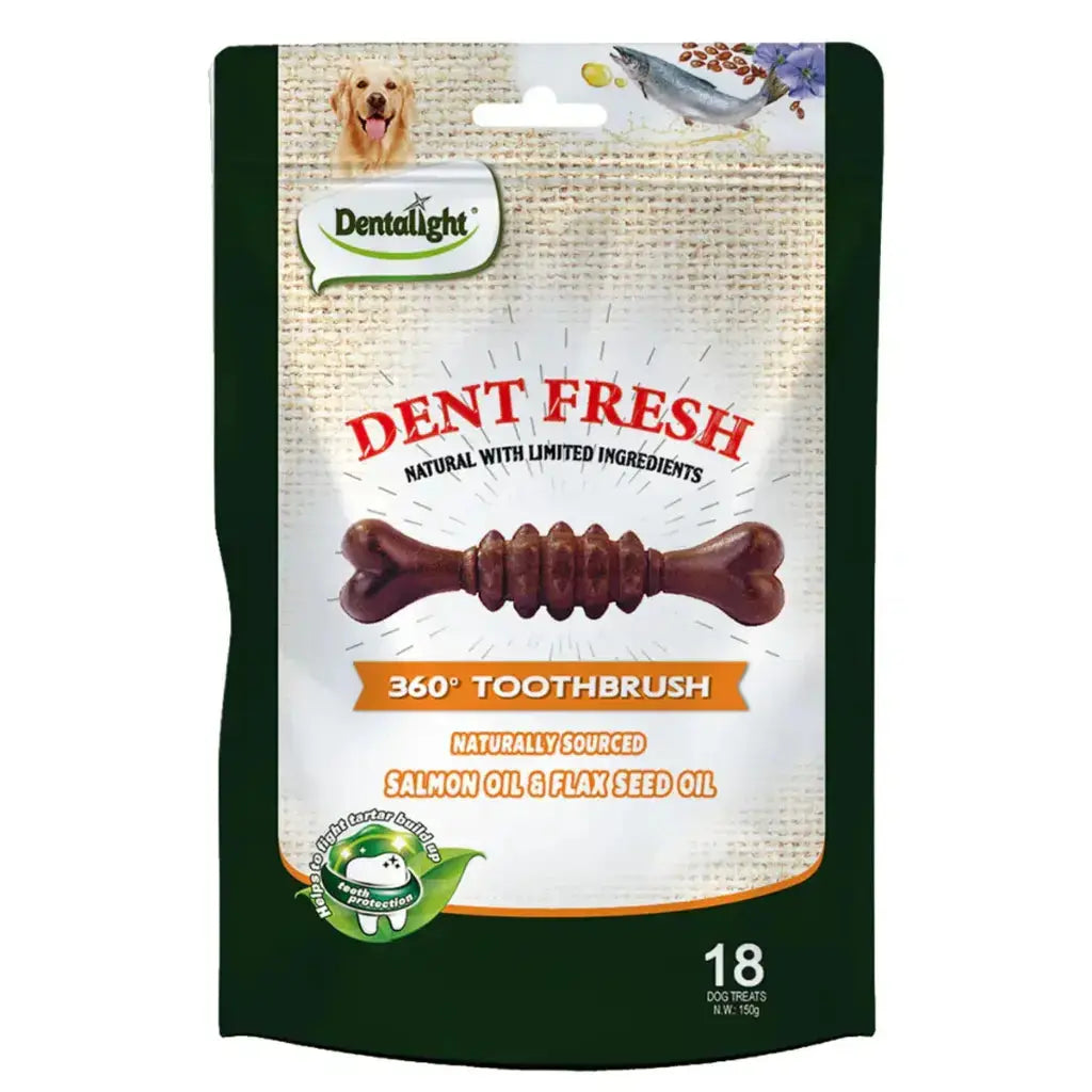 Dentalight 3" Dent Fresh 360° Toothbrush Dog Treat 150g Dentallight