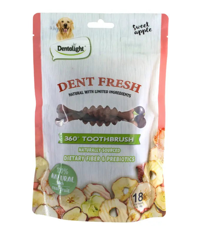 Dentalight 3" Dent Fresh 360° Toothbrush Dog Treat 150g Dentallight