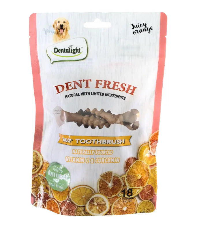 Dentalight 3" Dent Fresh 360° Toothbrush Dog Treat 150g Dentallight