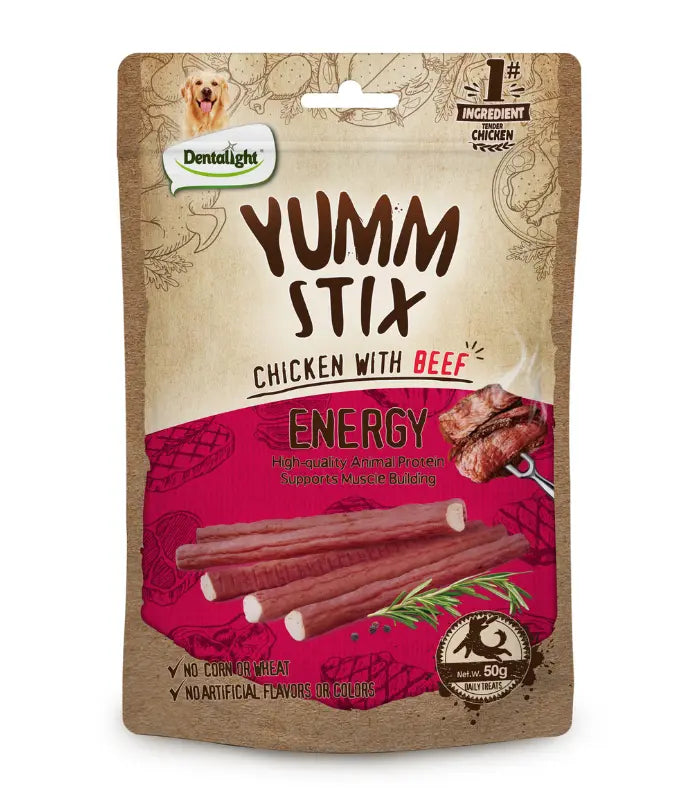 Dentalight Yumm Stix Dog Treat 50g&nbsp; Dentallight