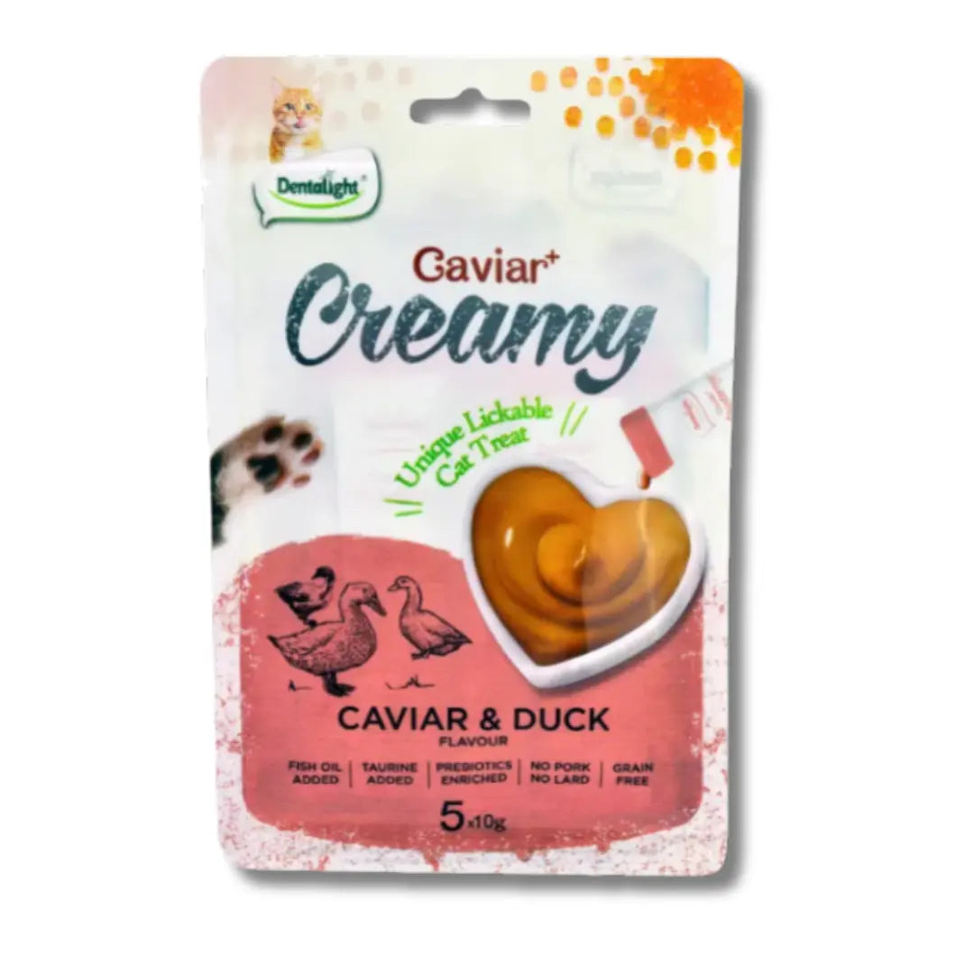 Dentalight Caviar+ Creamy Lickable Cat Treat 5x10g Dentallight