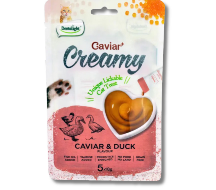 Dentalight Caviar+ Creamy Lickable Cat Treat 5x10g