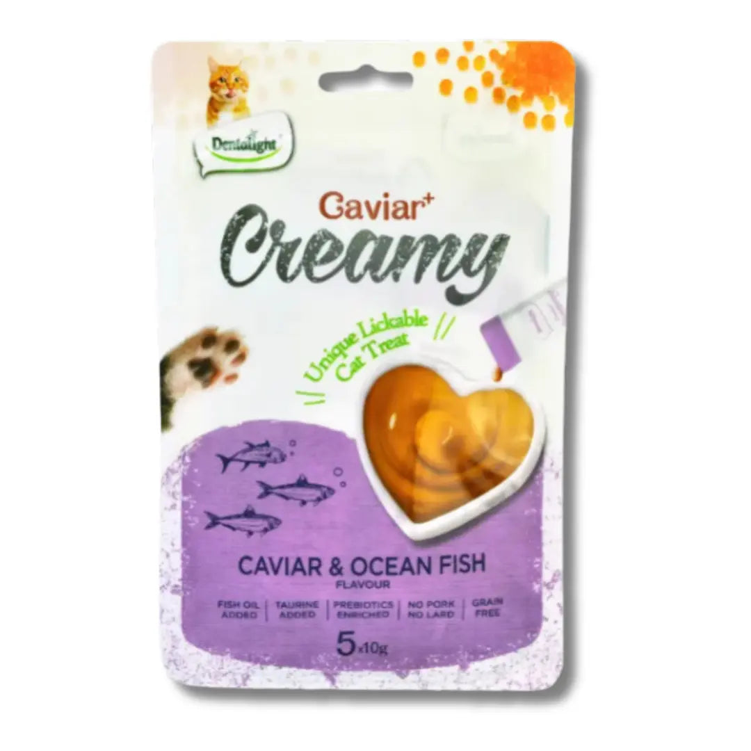Dentalight Caviar+ Creamy Lickable Cat Treat 5x10g Dentallight