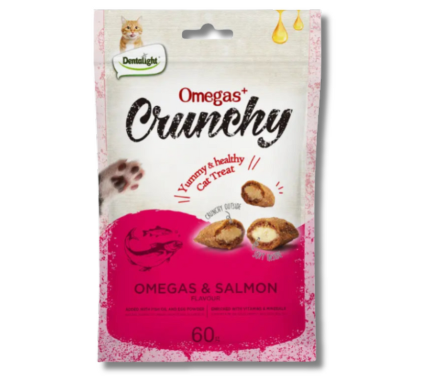 Dentalight Omegas+ Crunchy Cat Treat 60g