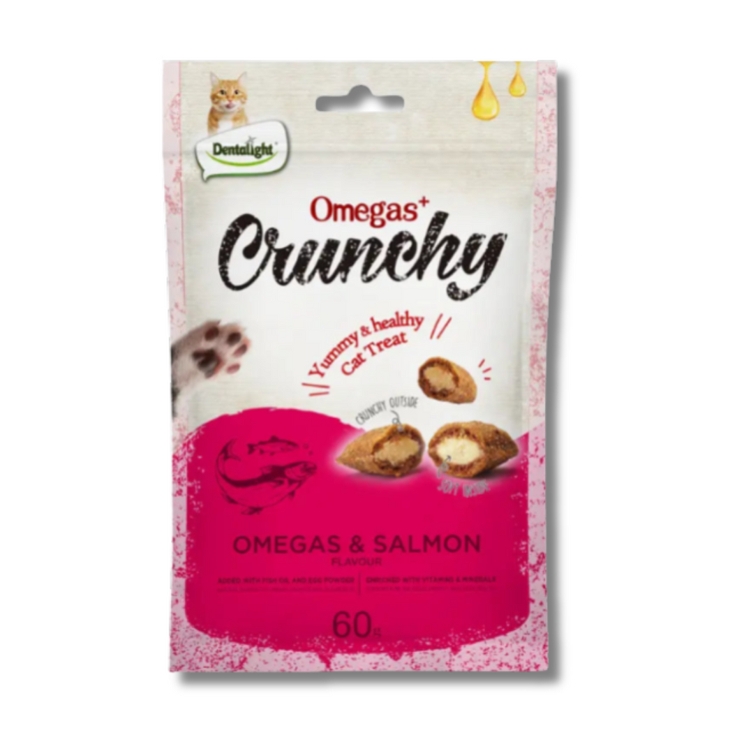 Dentalight Omegas+ Crunchy Cat Treat 60g