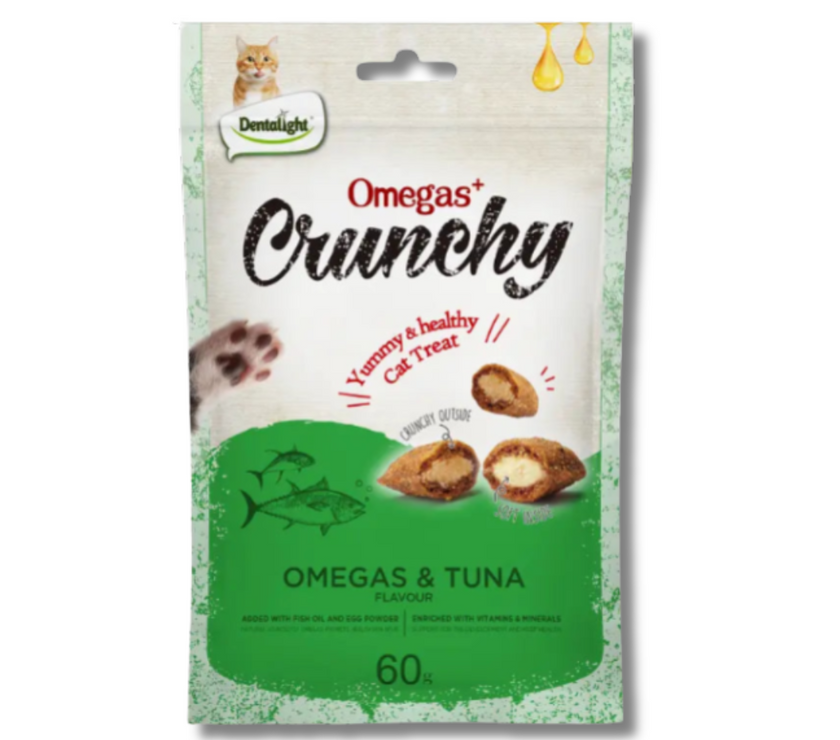 Dentalight Omegas+ Crunchy Cat Treat 60g