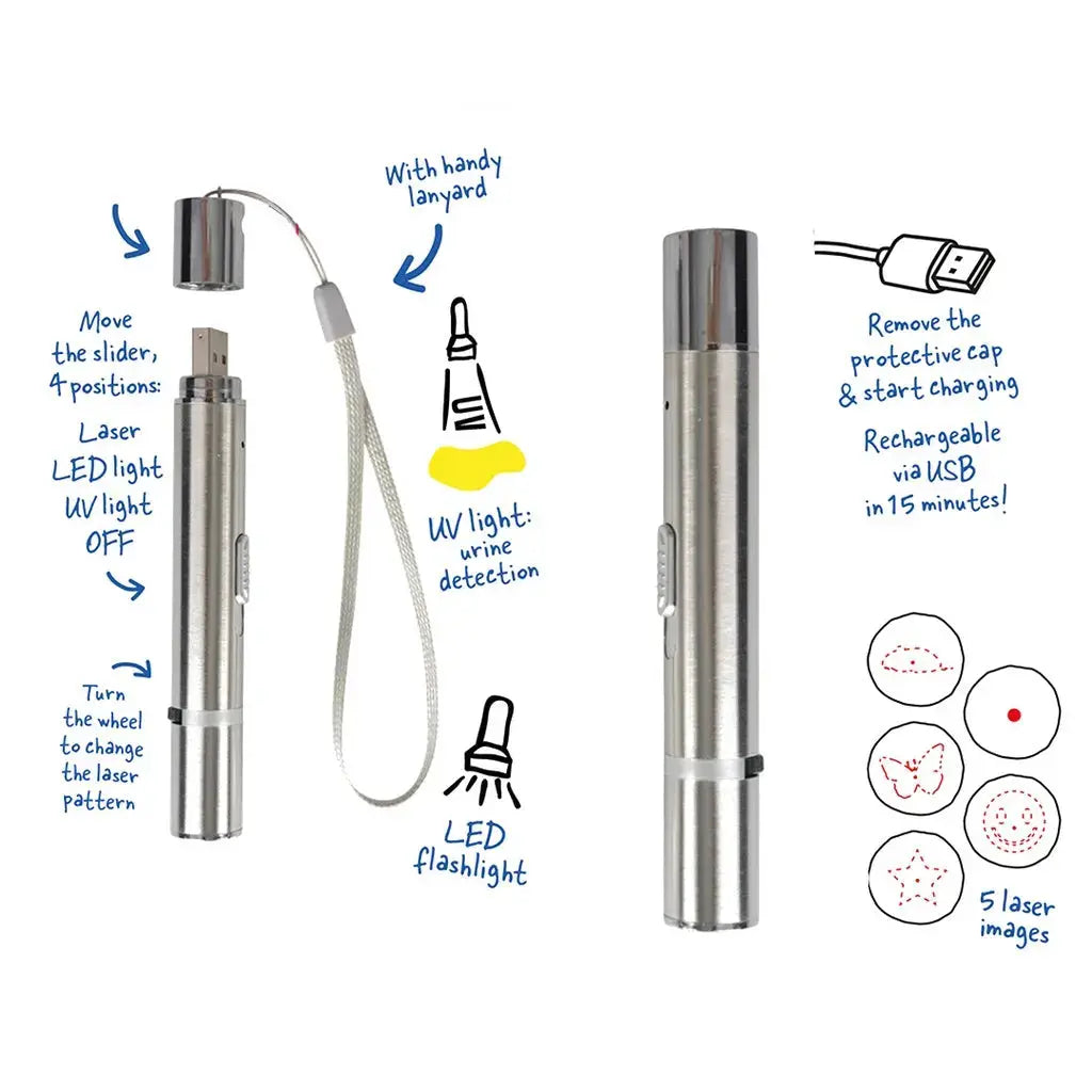 Duvo+ 7 in 1 Laser Cat Toy (urine detection) Duvo+