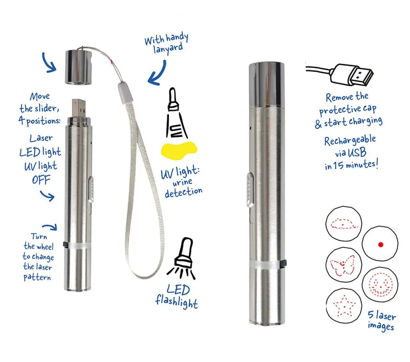 Duvo+ 7 in 1 Laser Cat Toy (urine detection)
