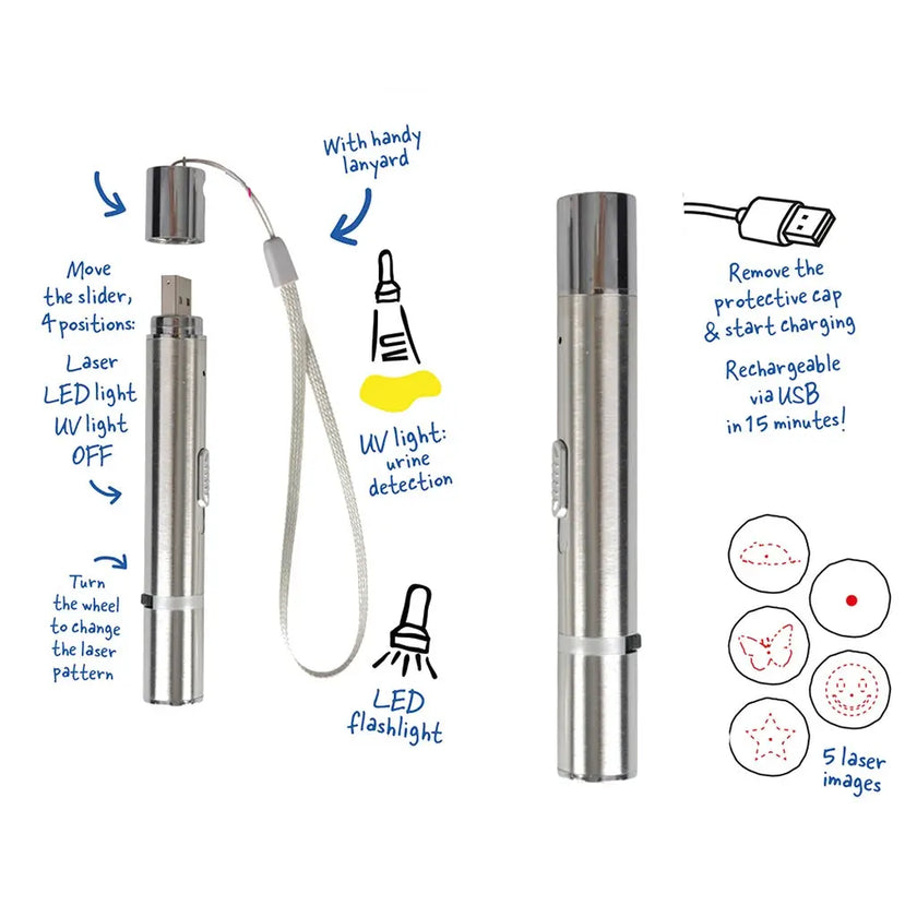 Duvo+ 7 in 1 Laser Cat Toy (urine detection)