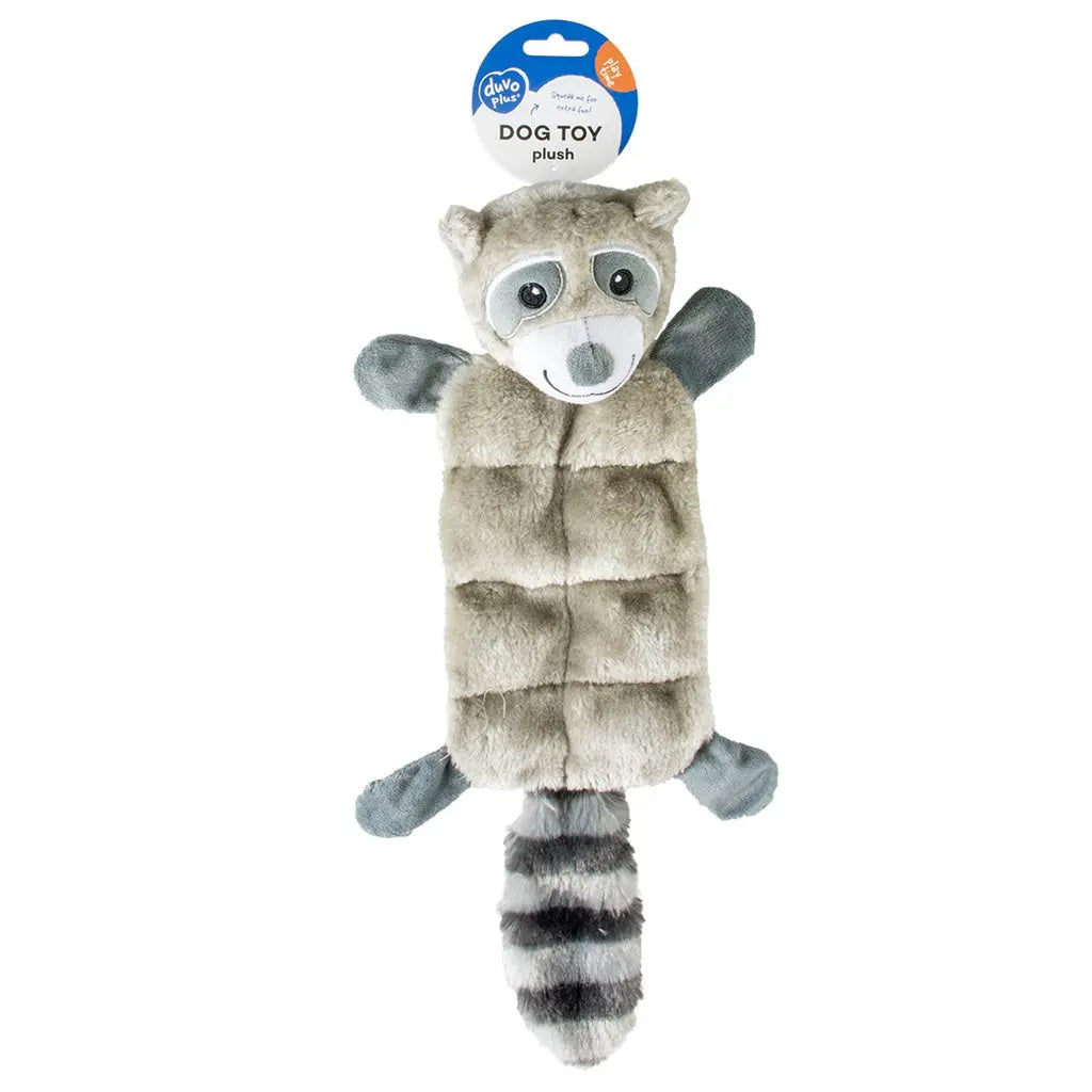 Duvo+ Plush Racoon Squeaky Dog Toy Duvo+