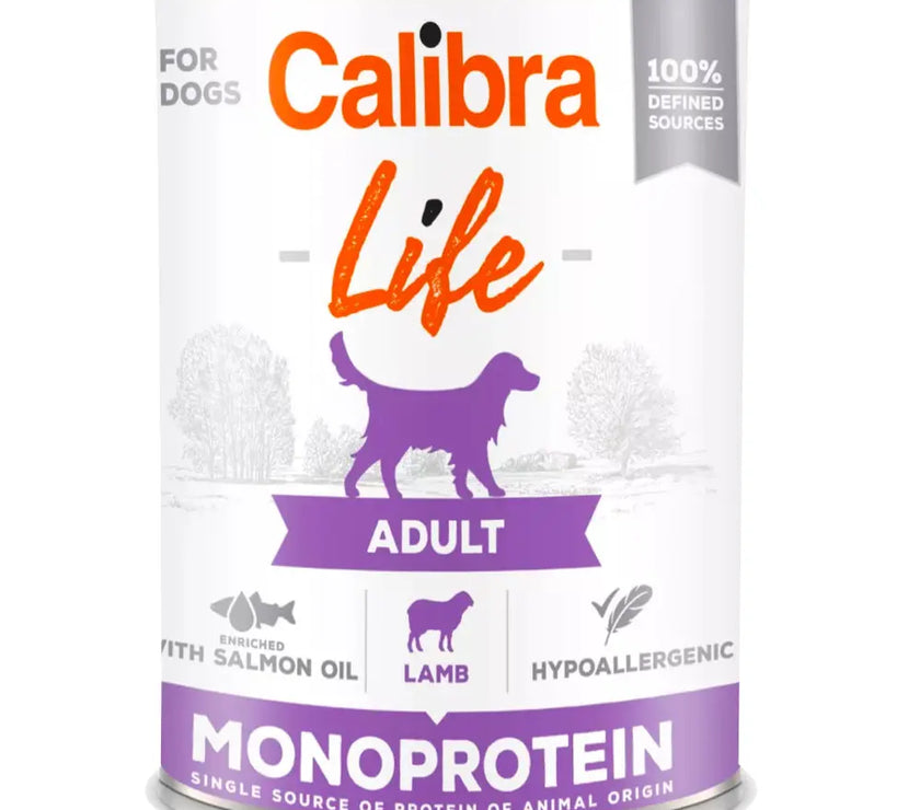 Calibra Dog Life Can Monoprotein Wet Food 400g Calibra