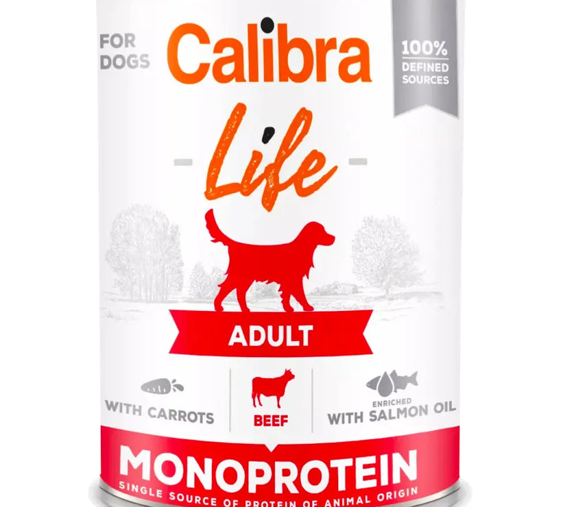 Calibra Dog Life Can Monoprotein Wet Food 400g Calibra