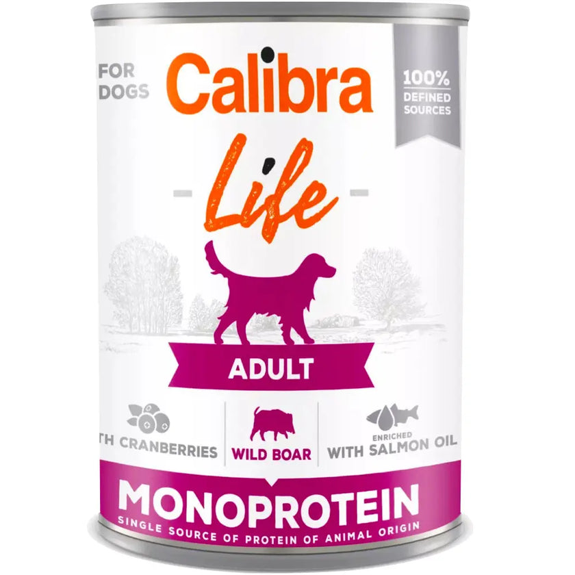 Calibra Dog Life Can Monoprotein Wet Food 400g Calibra