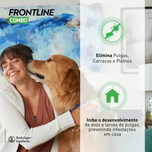 FRONTLINE FLEA & TICK SPOT ON COMBO FOR DOGS & HOME PROTECTION, 20 - 40 KG  | 3 Doses Boehringer Ingelheim