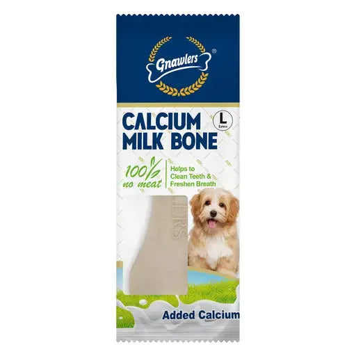 Gnawlers Calcium Milk Bone Large Snack For Dogs GNAWLERS