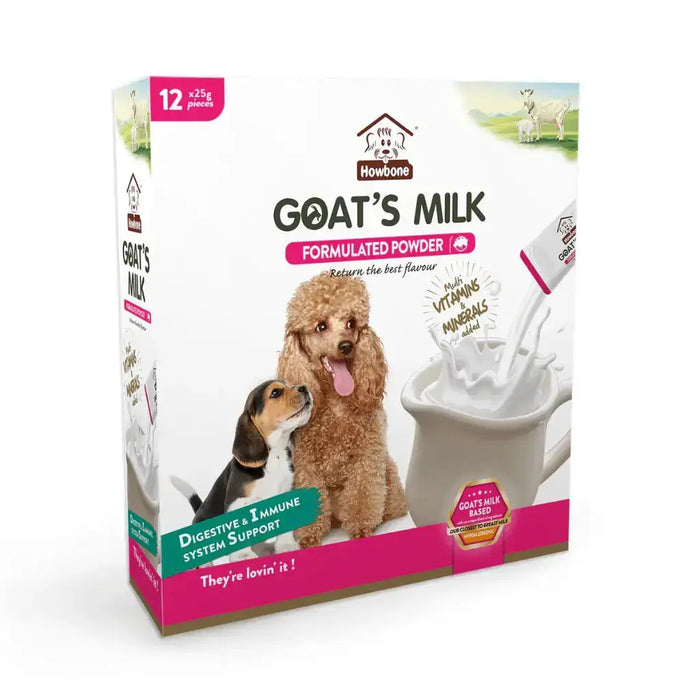 Howbone Dog Snack Goat's Milk Formulated Powder 12 x25g Howbone