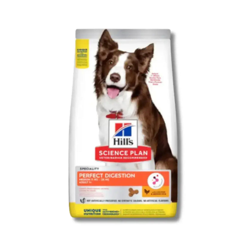 Hill's Science Plan Perfect Digstion Adult 1+ Medium Dog Food with Chicken & Brown Rice Hills
