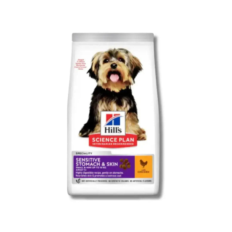 Hill's Science Plan Sensitive Stomach & Skin Small & Mini Adult Dog Food with Chicken 1.5kg Hills