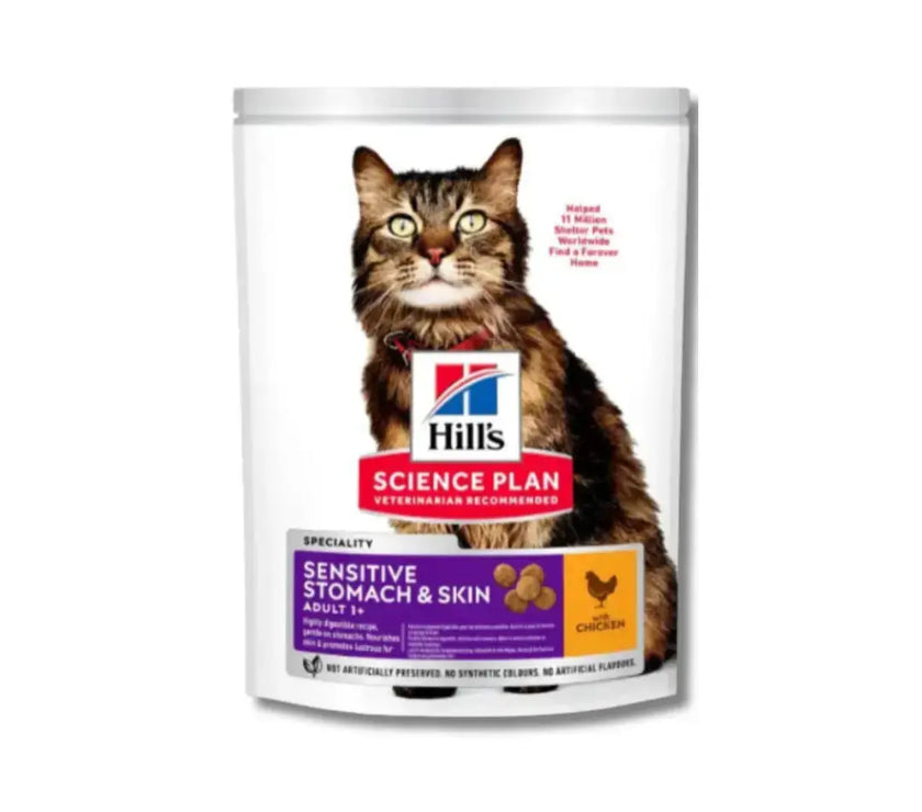 Hill's Science Plan Sensitive Stomach & Skin Adult Cat Food with Chicken Hills