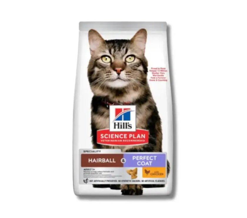 Hill's Science Plan Hairball &amp; Perfect Coat Adult Cat Food with Chicken Hills