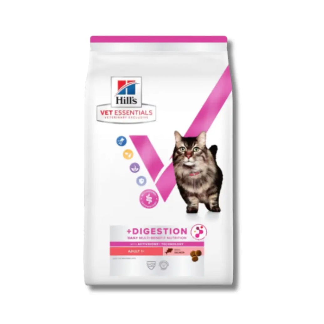 Hill’s Vet Essentials Multi-Benefit + Digestion Adult Cat Dry Food With Salmon 1.5kg Hills