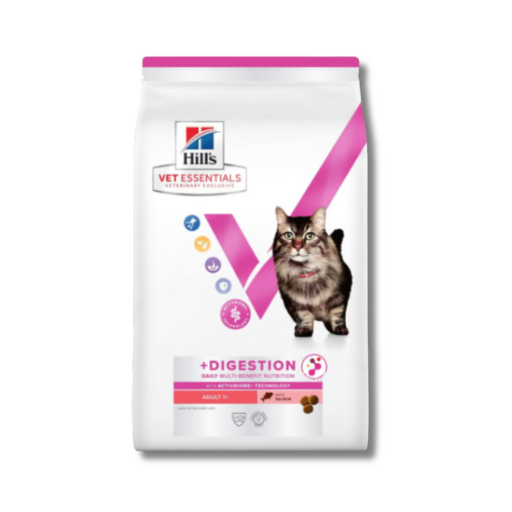 Hill’s Vet Essentials Multi-Benefit + Digestion Adult Cat Dry Food With Salmon 1.5kg