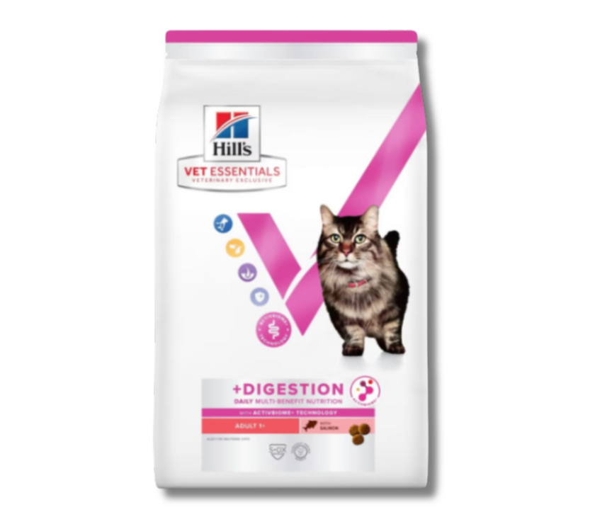 Hill’s Vet Essentials Multi-Benefit + Digestion Adult Cat Dry Food With Salmon 1.5kg