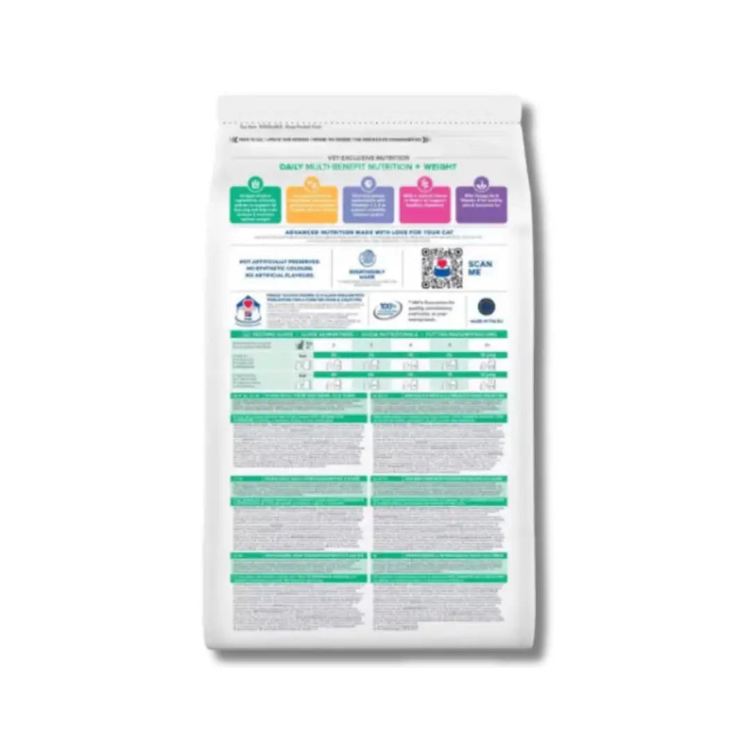 Hill's Vet Essentials Multi-Benefit + Weight Young Adult Dry Cat Food Hills