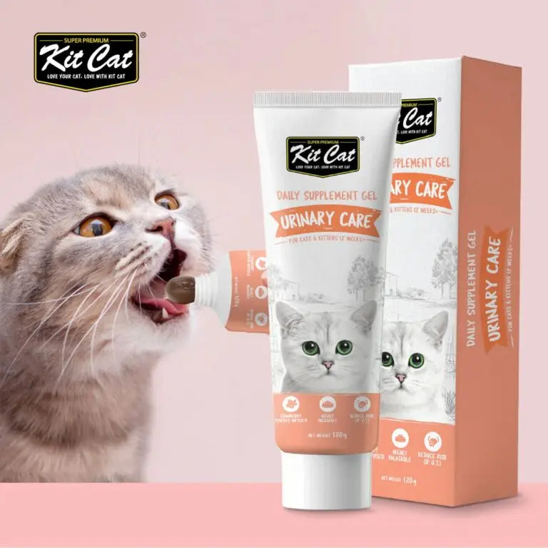 Kit Cat Daily Nutritional Supplement Gel For Cats & Kittens Urinary Care 120g Kit Cat