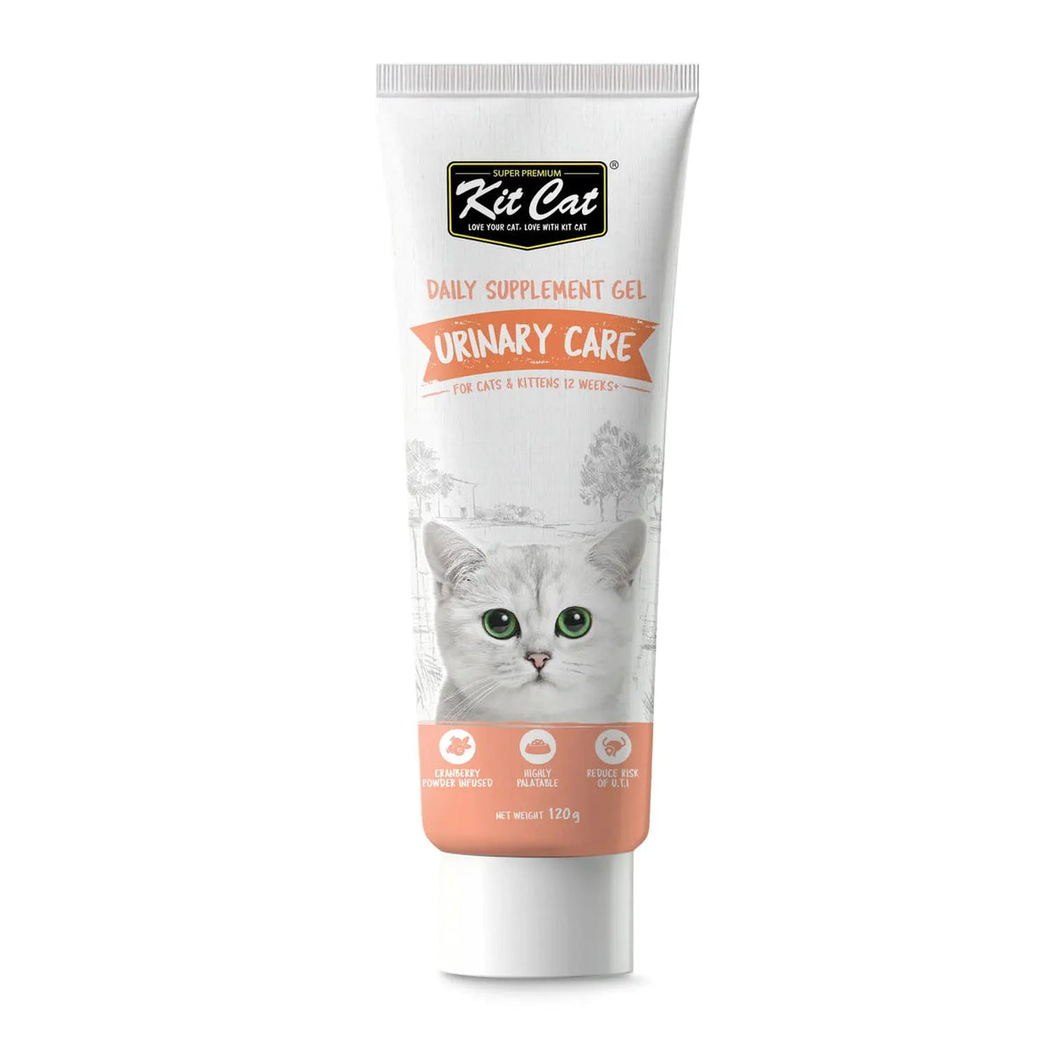 Kit Cat Daily Nutritional Supplement Gel For Cats & Kittens Urinary Care 120g Kit Cat