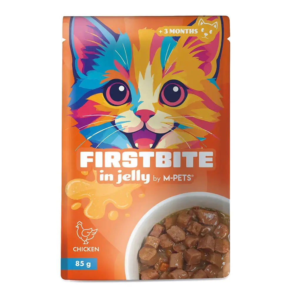 M-PETS Firstbite Chicken in Jelly Wet Food Pouches for Cats 12x85g M-PETS