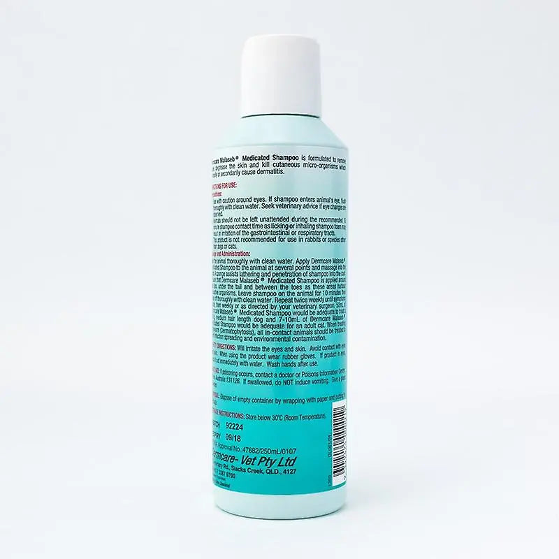 Dermcare Malaseb Medicated Pet Shampoo for Dogs & Cat 250ML