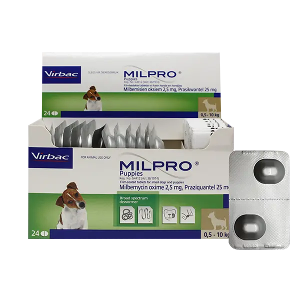 Virbac Milpro Puppy 2.5mg (0.5-10kg) Virbac
