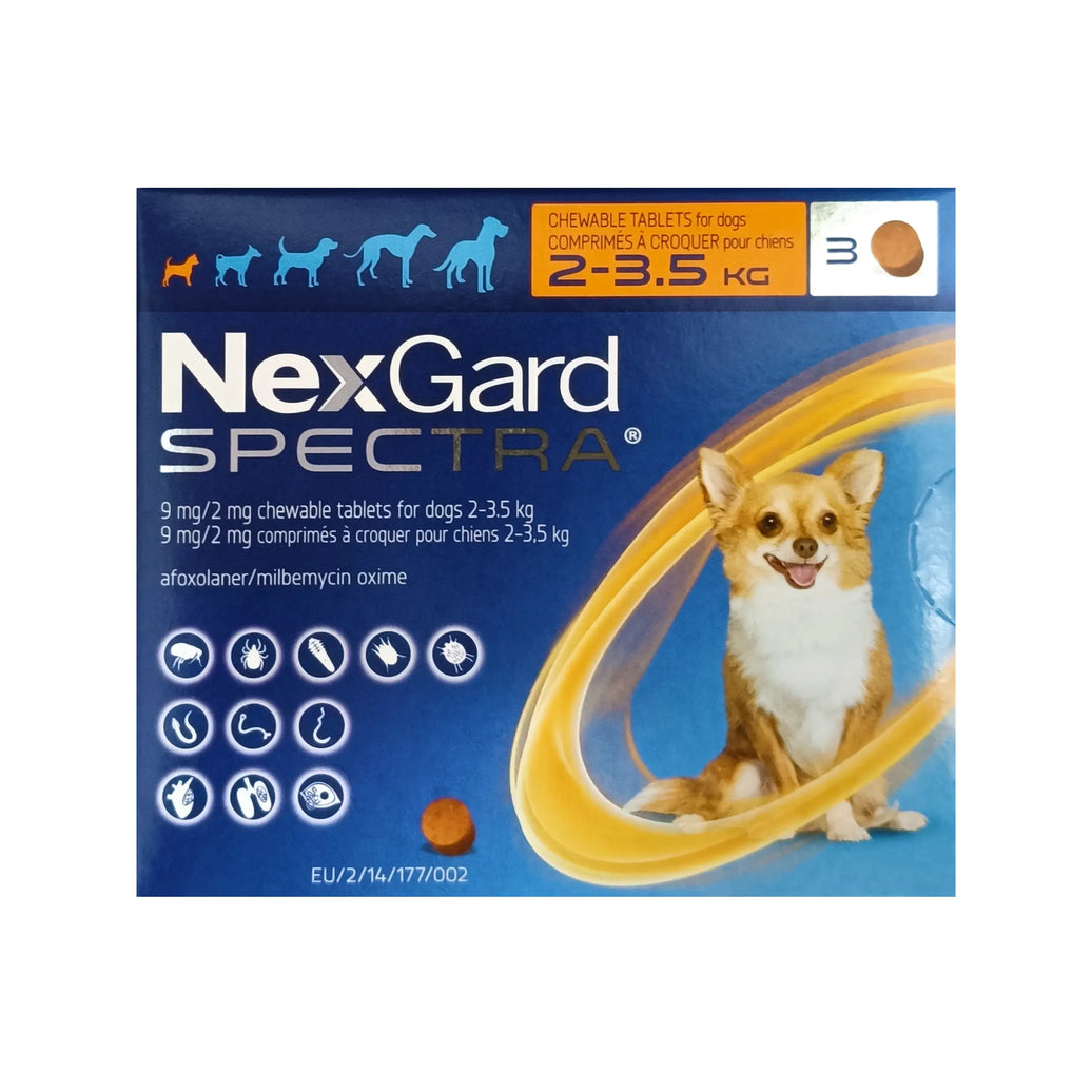 NEXGARD SPECTRA ANTIPARASITIC & DEWORMING CHEWS FOR SMALL DOG 2-3.5 KG Boehringer Ingelheim