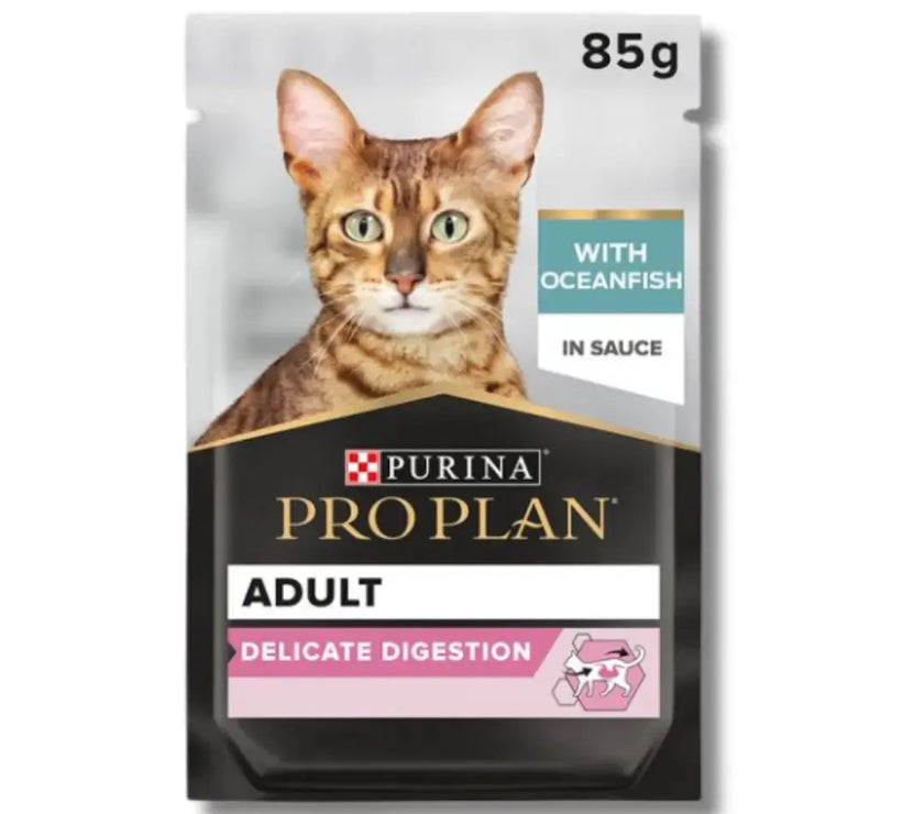 Purina Pro Plan Delicate Wet Cat Food Oceanfish in Gravy 85g Purina Pro Plan