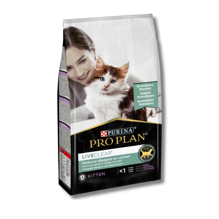 Purina Pro Plan Liveclear Kitten Turkey Dry Cat Food 1.4kg