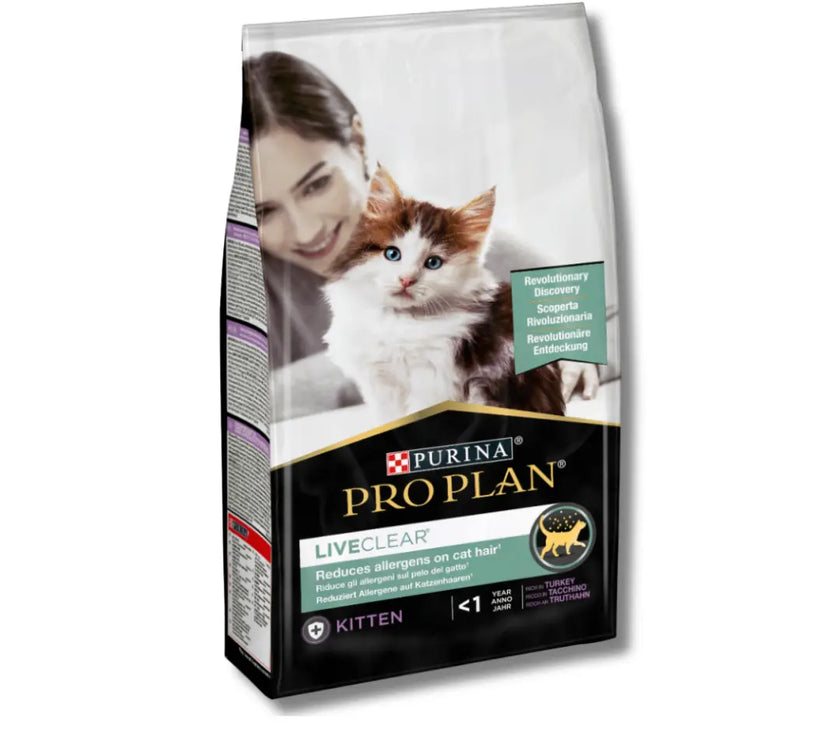 Purina Pro Plan Liveclear Kitten Turkey Dry Cat Food 1.4kg