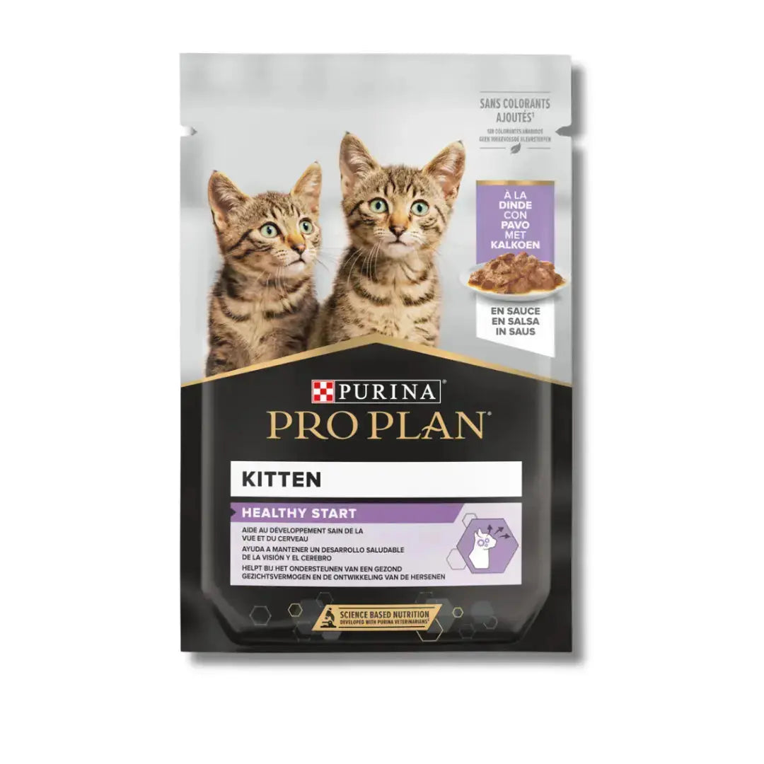 Purina Pro Plan Kitten Wet Cat Food Turkey in Gravy Multipack 85g Purina Pro Plan
