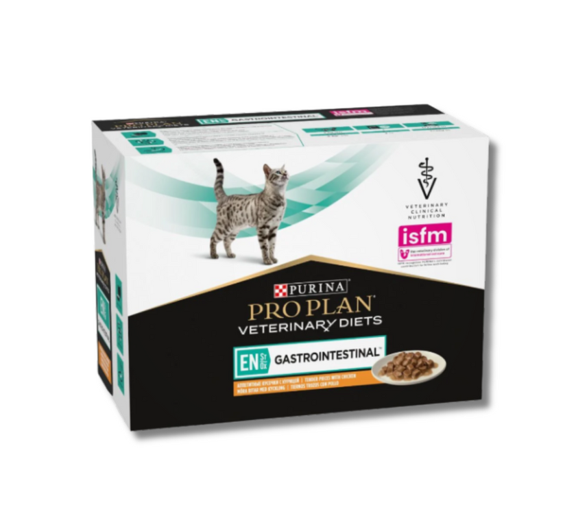 Purina Pro Plan Veterinary Diets Feline en Gastrointestinal Chicken Wet Cat Food 10x85g