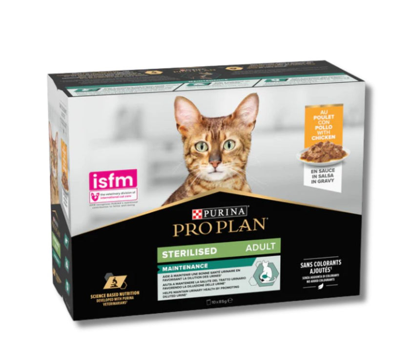 Purina Pro Plan Sterilised Adult Wet Cat Food Multipack 10x85g