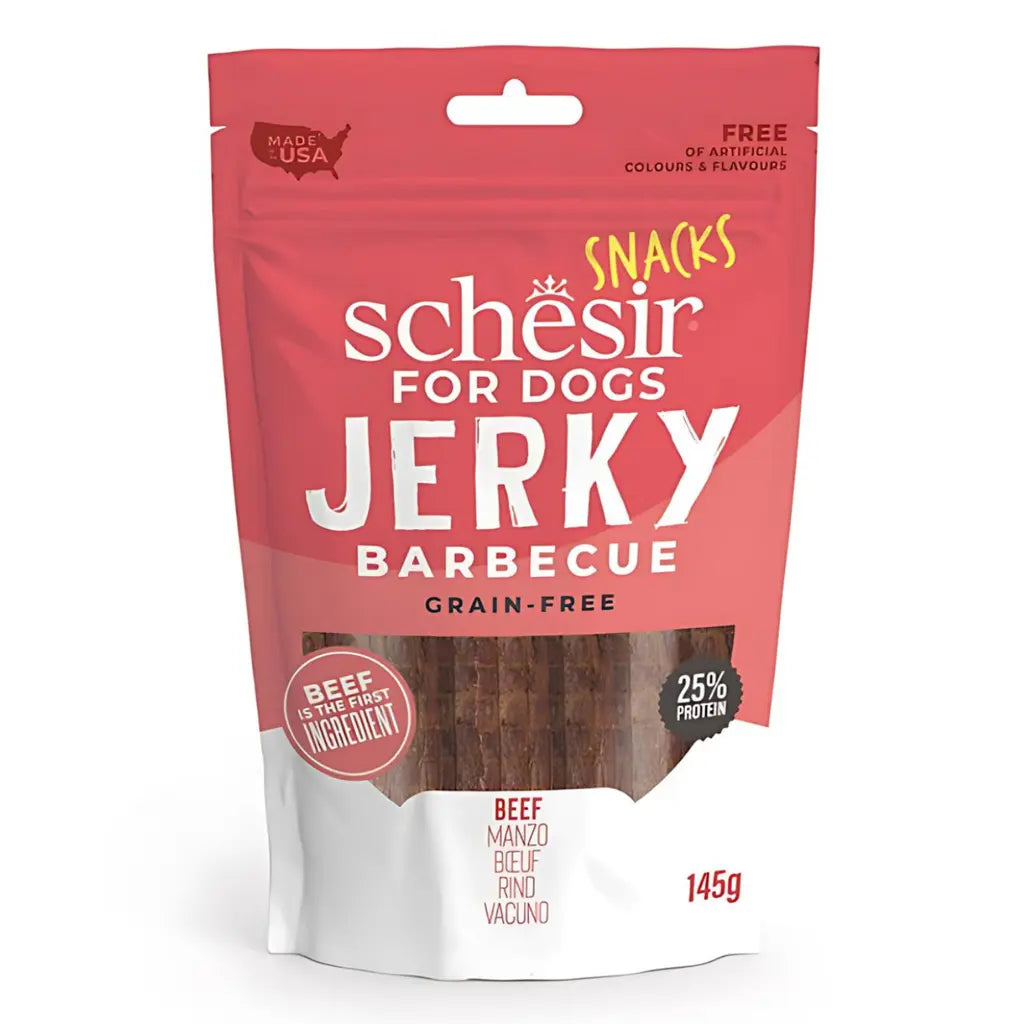 Schesir Grain-Free Dog Snacks Jerky 145g - BBQ Beef Schesir