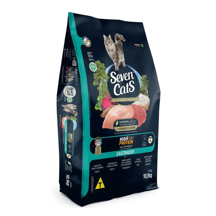 Seven Cats High Protein Sterilized Cat Food Chicken and Beef 10.1kg Seven Cats